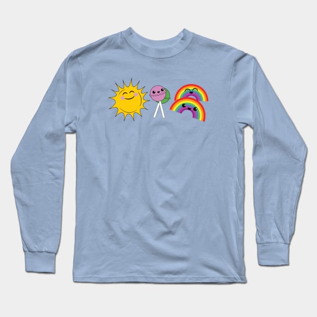 Sunshine, lollipops and rainbows Long Sleeve T-Shirt by DoctorBillionaire